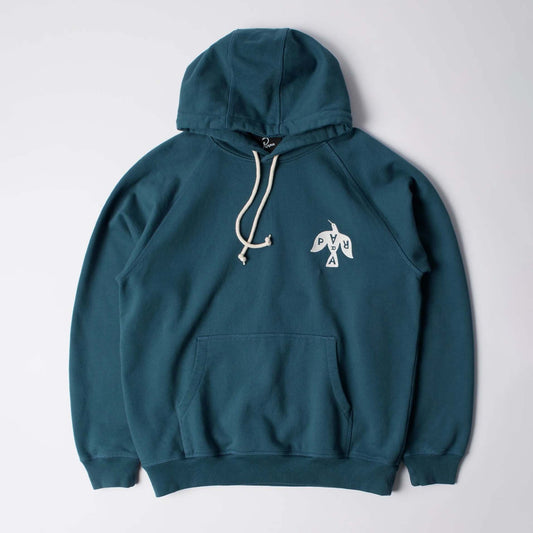 Crow Logo Hooded Sweatshirt - Teal