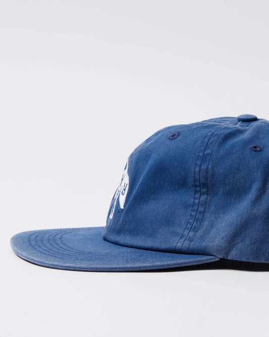 Crow Logo 6 Panel Hat - Blue
