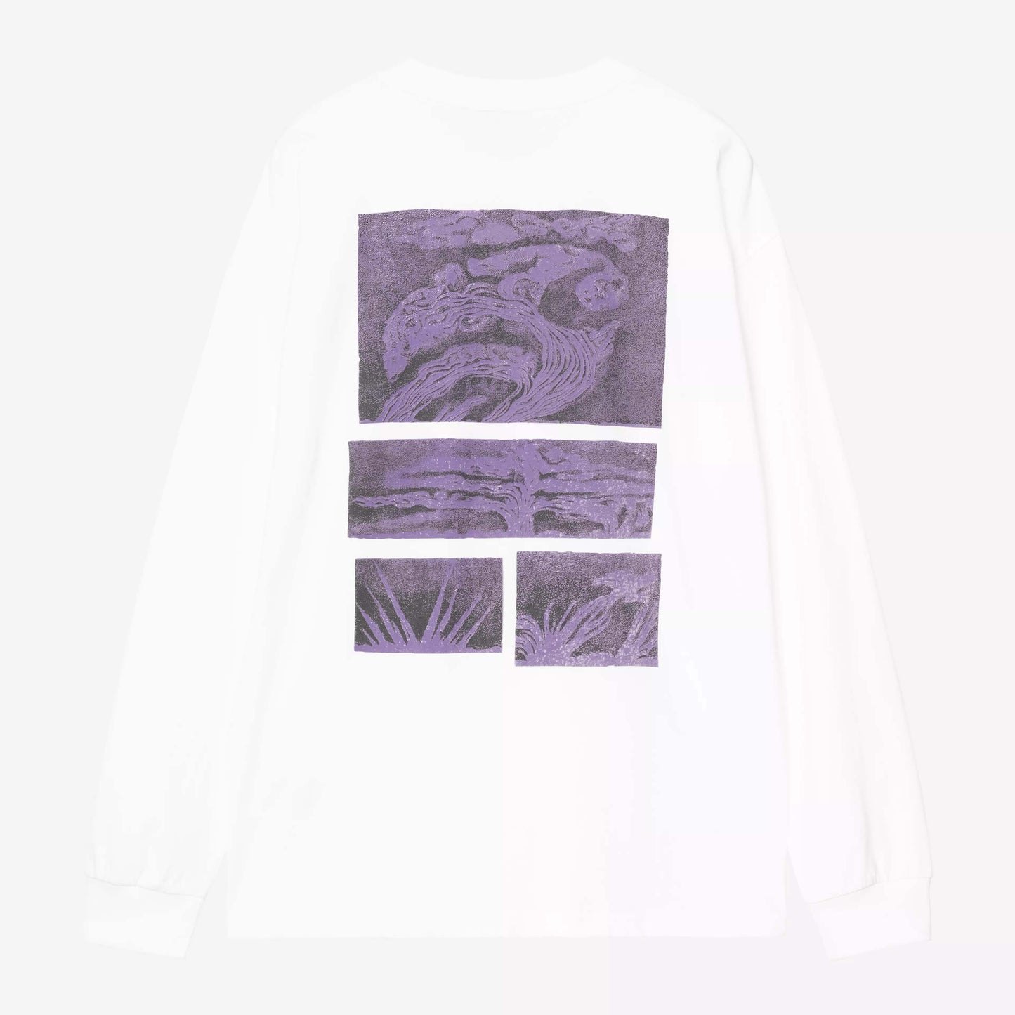 L/S Emerge T-Shirt - White, Stone Washed