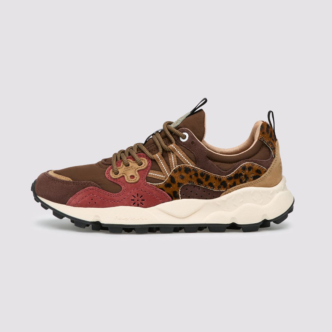 Yamano 3 Uni, Suede / Pony Hair / Nylon - Brown / Bordeaux