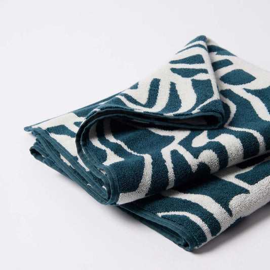 Broken FTP Bath Towel Set - Teal Green