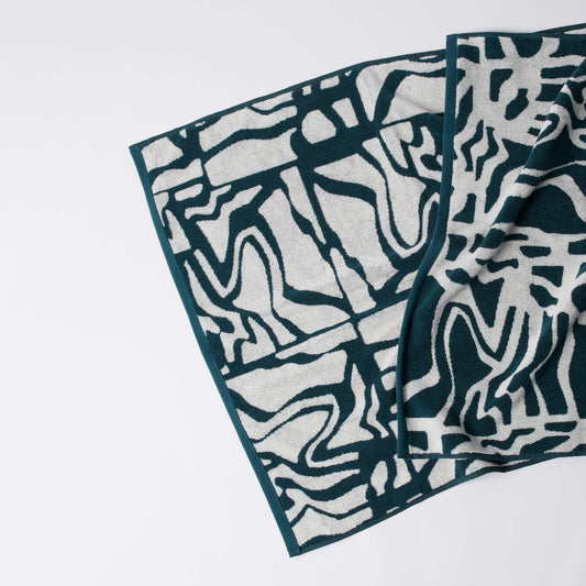 Broken FTP Bath Towel Set - Teal Green