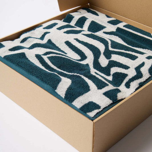 Broken FTP Bath Towel Set - Teal Green