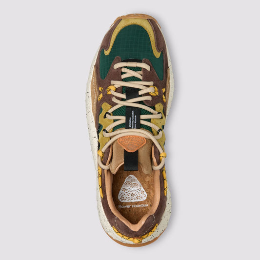 Yamabushi Uni, Suede / Nylon - Dark Brown / Bottle Green / Zucca