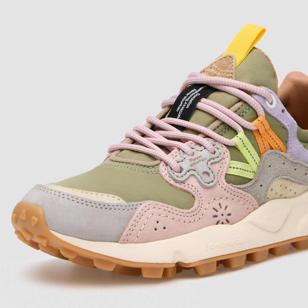 Yamano 3 Woman, Suede / Nylon - Light Grey / Militare / Cipria