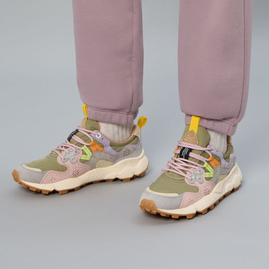 Yamano 3 Woman, Suede / Nylon - Light Grey / Militare / Cipria