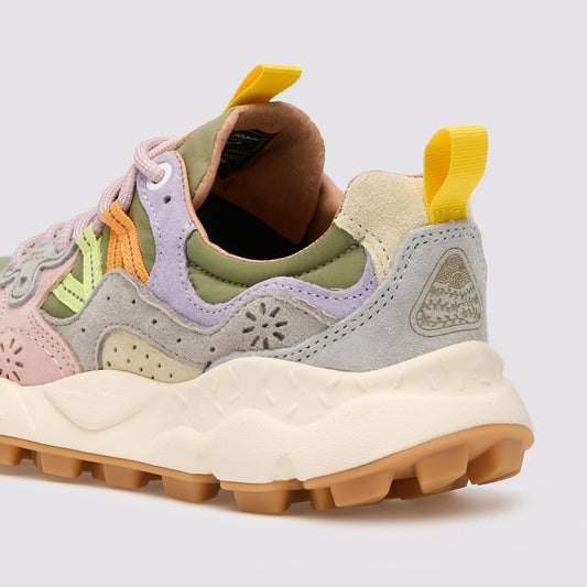 Yamano 3 Woman, Suede / Nylon - Light Grey / Militare / Cipria