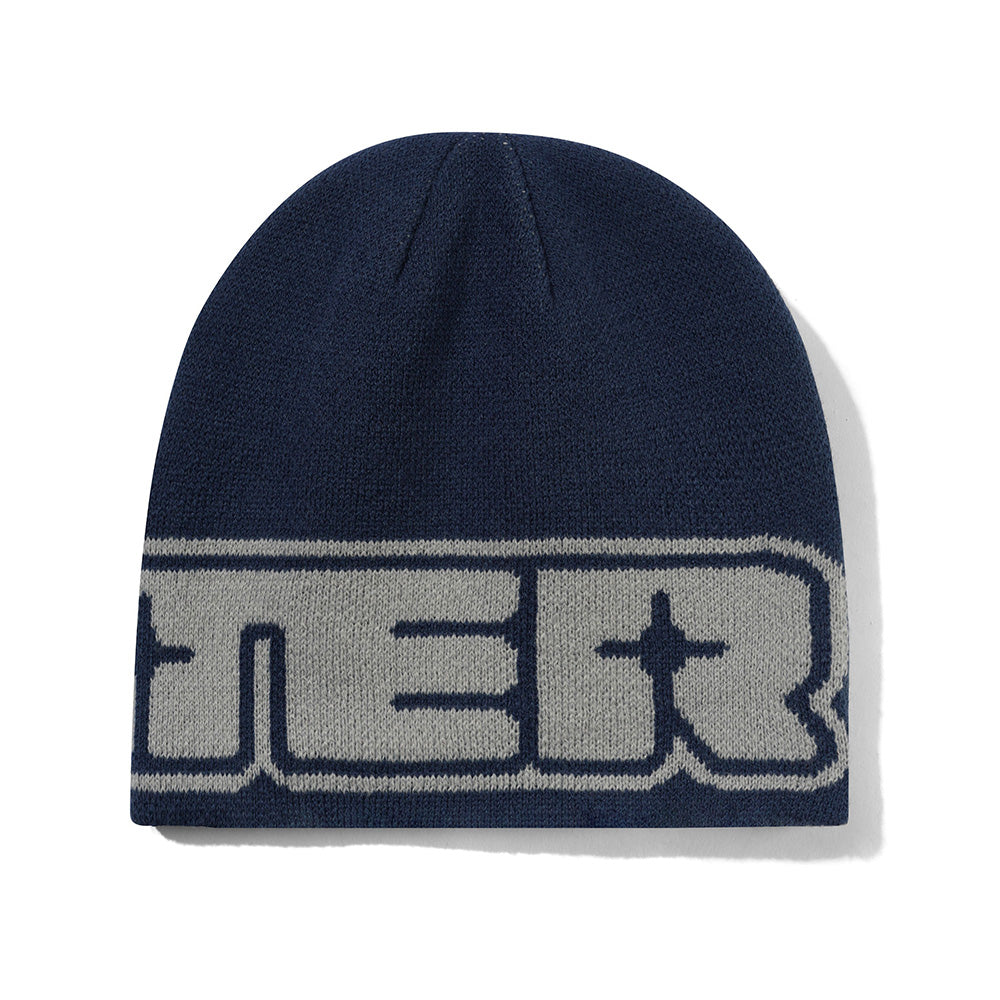 Glint Reversible Skully Beanie - Navy / Grey