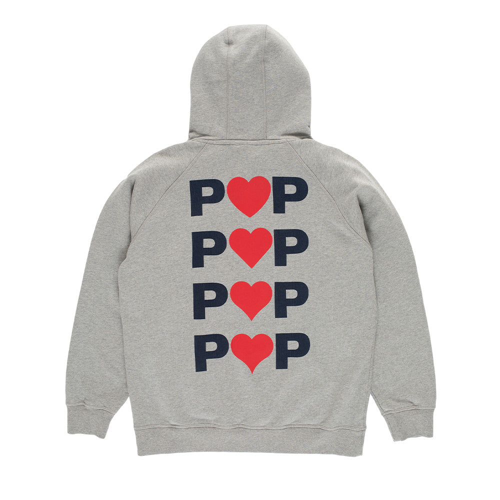 Hearts Hooded Sweat - Heather Grey