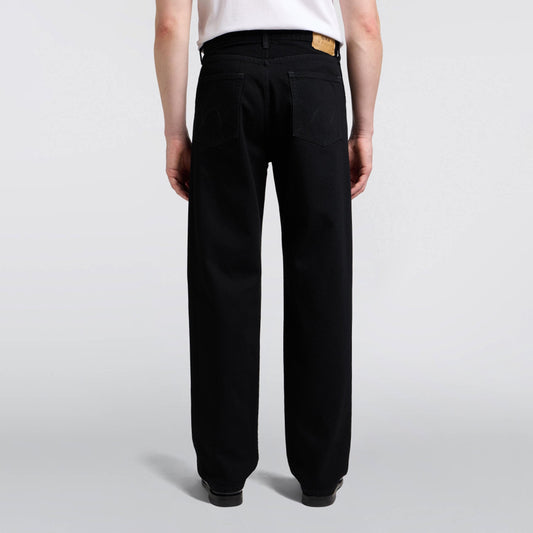 Loose Jeans, 13oz Kaihara Right Hand Black Denim - Black unwashed