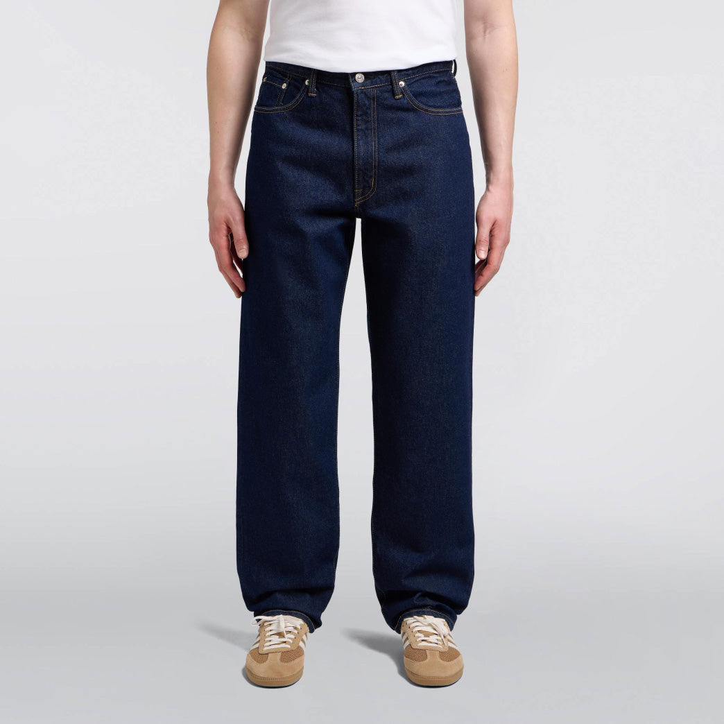 Loose Fit Jeans, Kaihara Pure Indigo Openend Denim, 12.5oz - Blue Rinsed