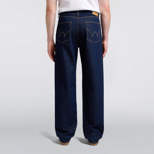 Loose Fit Jeans, Kaihara Pure Indigo Openend Denim, 12.5oz - Blue Rinsed