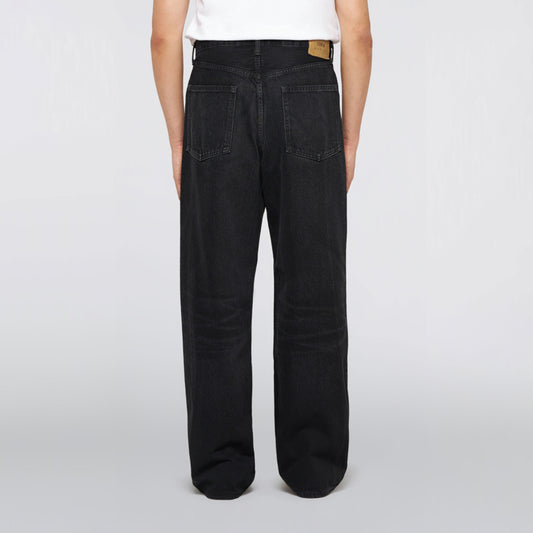 Wide Pant, 13oz Kaihara Right Hand Black Denim - Black deep dark used
