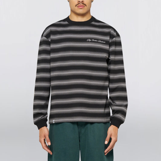 Bolton LS T-Shirt - Black / Grey (Garment Washed)