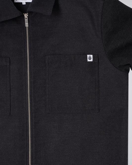 Snug Overshirt LS - Dark Grey Marl