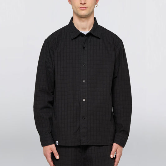 Sebastian L/S Shirt - Black (Garment Dyed)