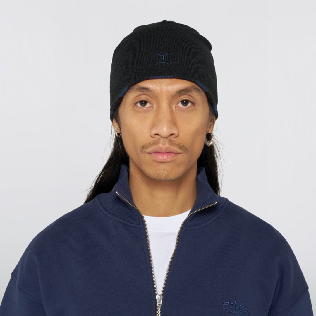 Reversible Skullcap Beanie - Blue