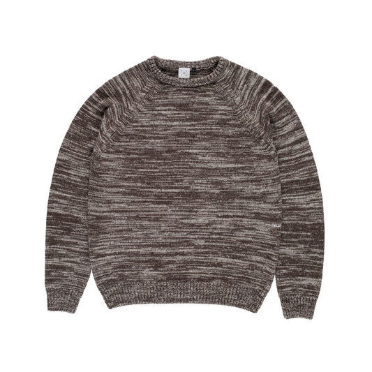 Knitted Melange Logo Crewneck - Delicioso/Off White
