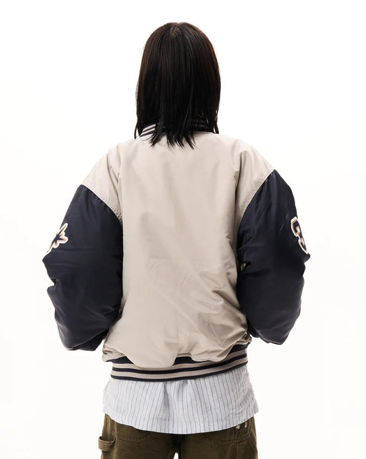 Nylon Varsity Jacket - Grey