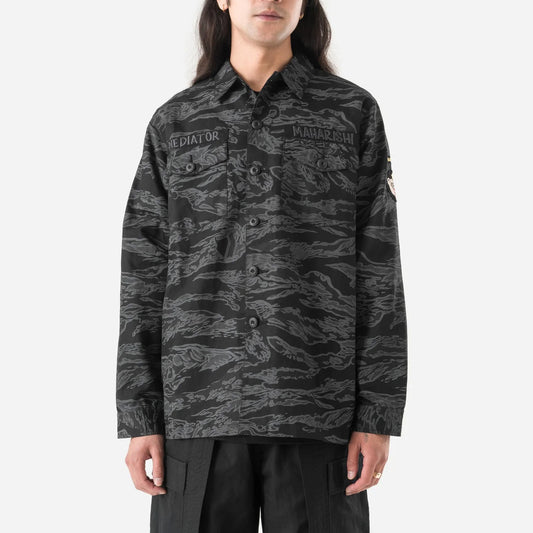 7147 Bonsai Tigerstripe L/S Utility Shirt Subdued Night