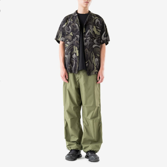 7084 DPM Koram Pointilist Camp Collar Shirt Black