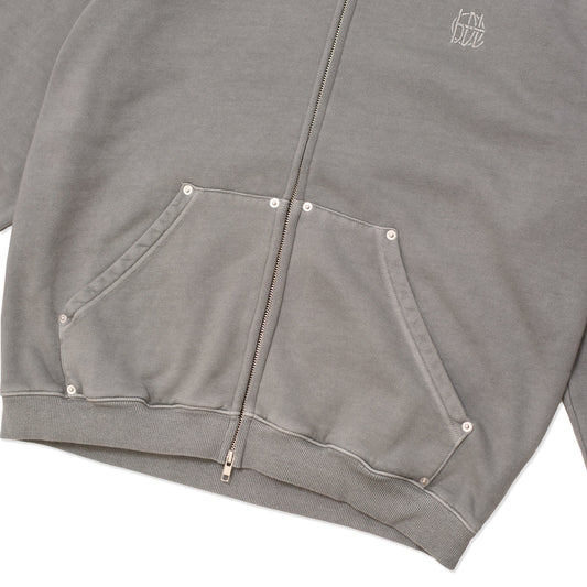 Monogram Zip Hood