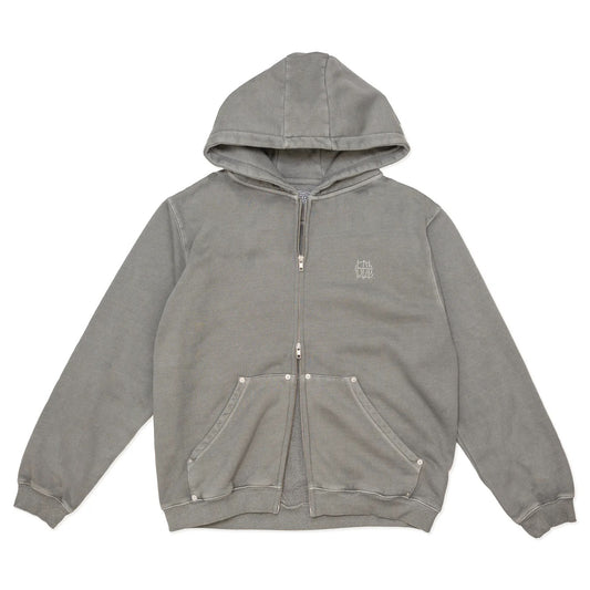 Monogram Zip Hood
