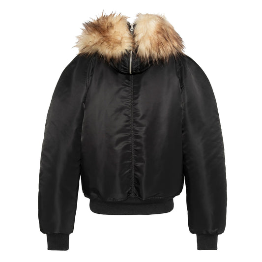 N2B snorkel jacket with hood, oversized fit - Black
