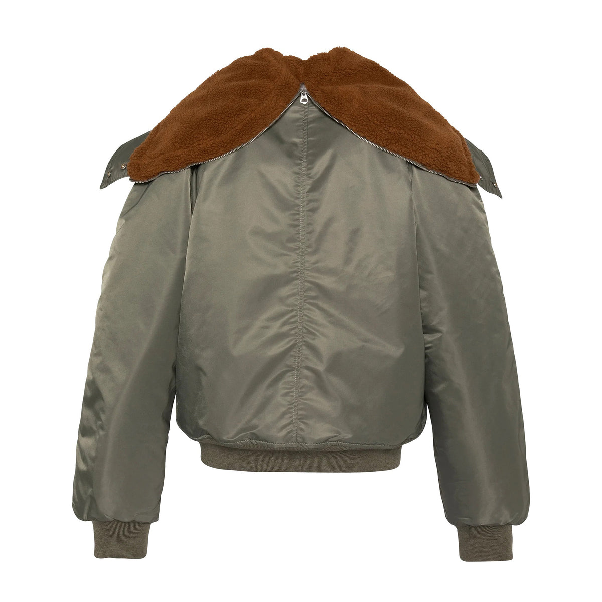 N2B snorkel jacket with hood, oversized fit - Sage Khaki