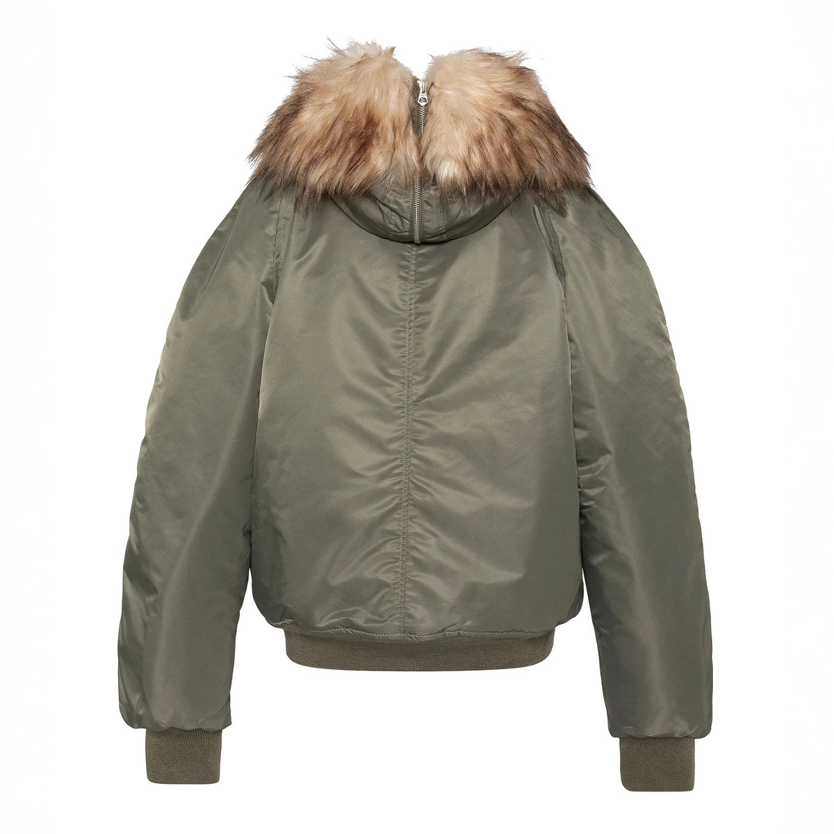 N2B snorkel jacket with hood, oversized fit - Sage Khaki