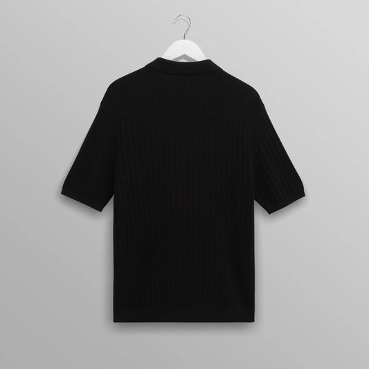 Naples Polo, Diamond Stripe - Black