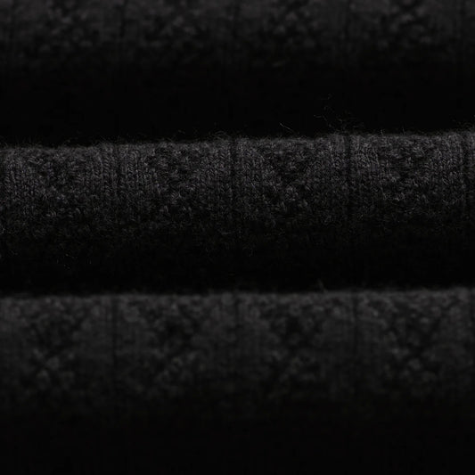 Naples Polo, Diamond Stripe - Black