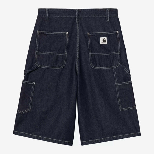 W' Nixon Single Knee Short - Blue (Rinsed)