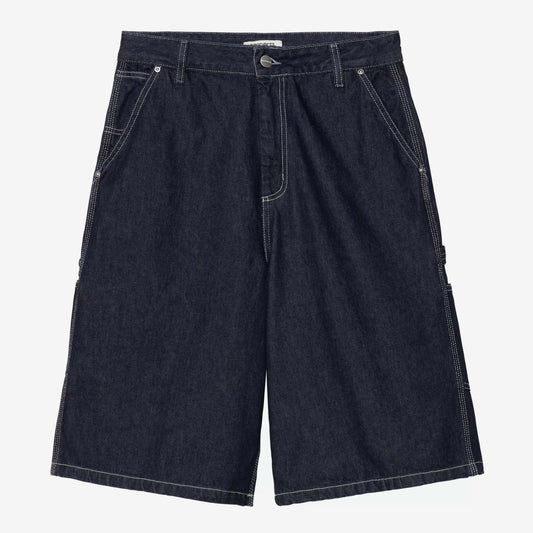 W' Nixon Single Knee Short - Blue (Rinsed)
