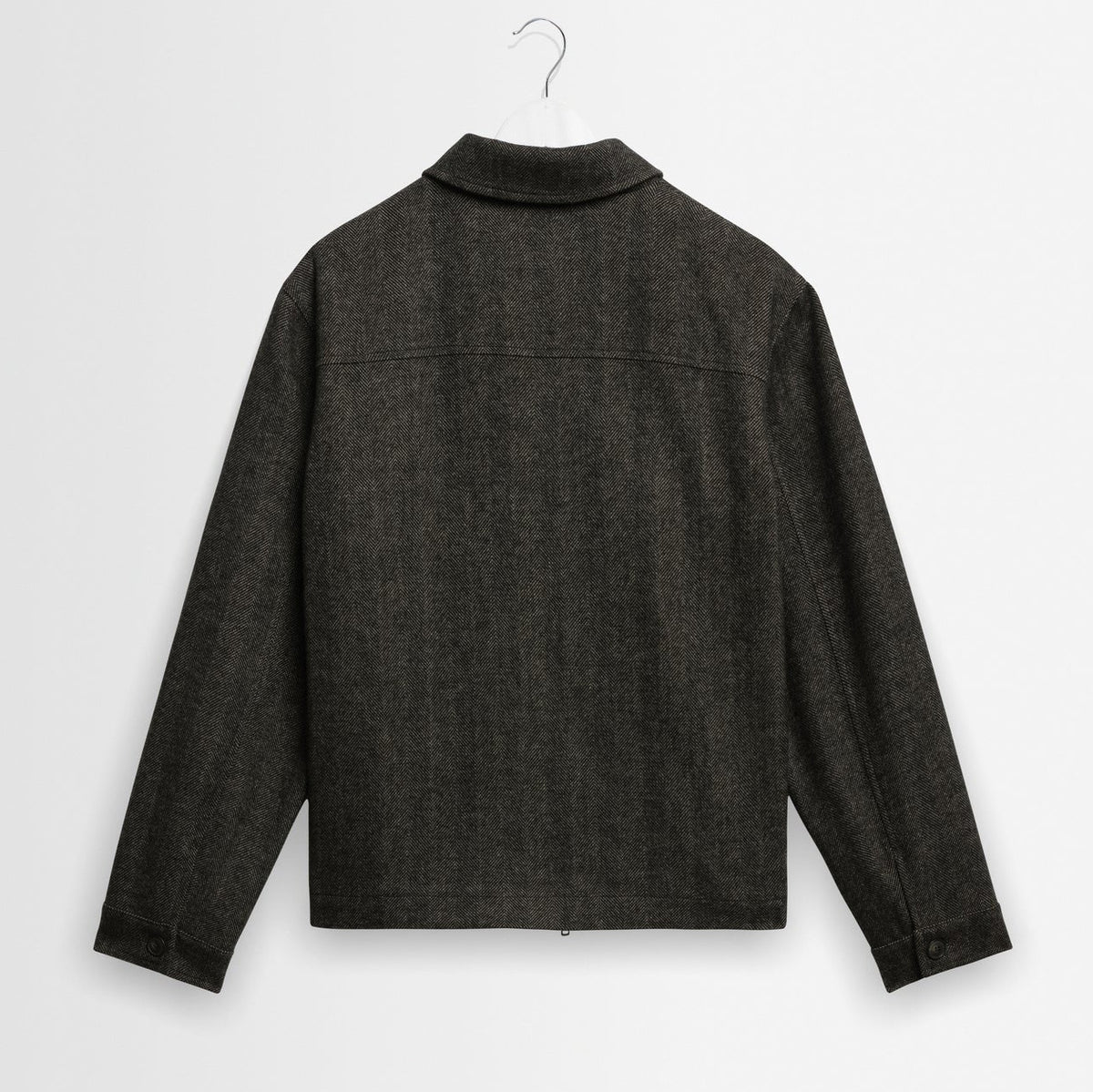Osier Jacket, Brushed Herringbone - Brown / Black