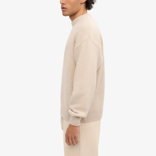 Oversized Merino Wool Crew - Ivory White
