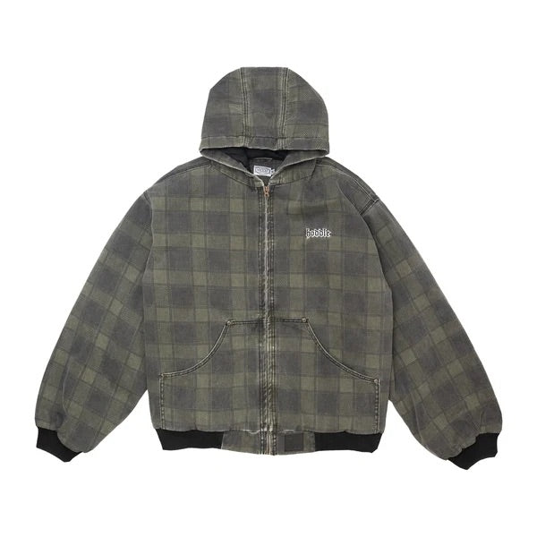 Hooded Quilted Denim Jacket