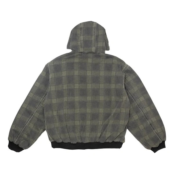 Hooded Quilted Denim Jacket