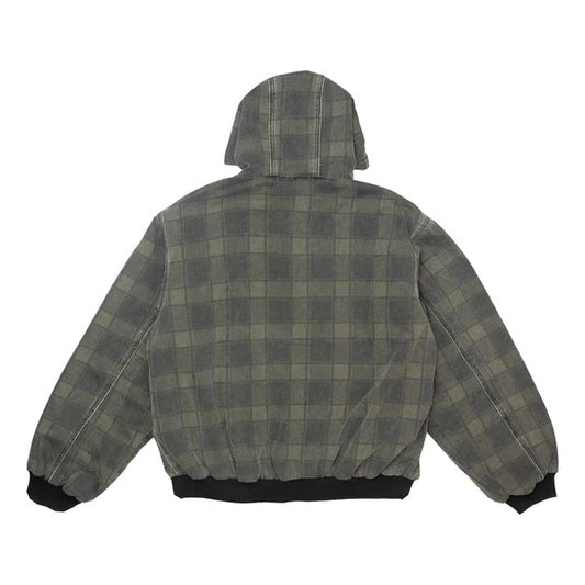 Hooded Quilted Denim Jacket