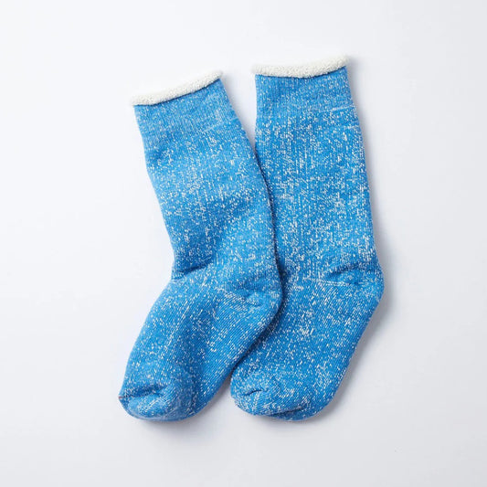 Double Face Crew Socks - Blue
