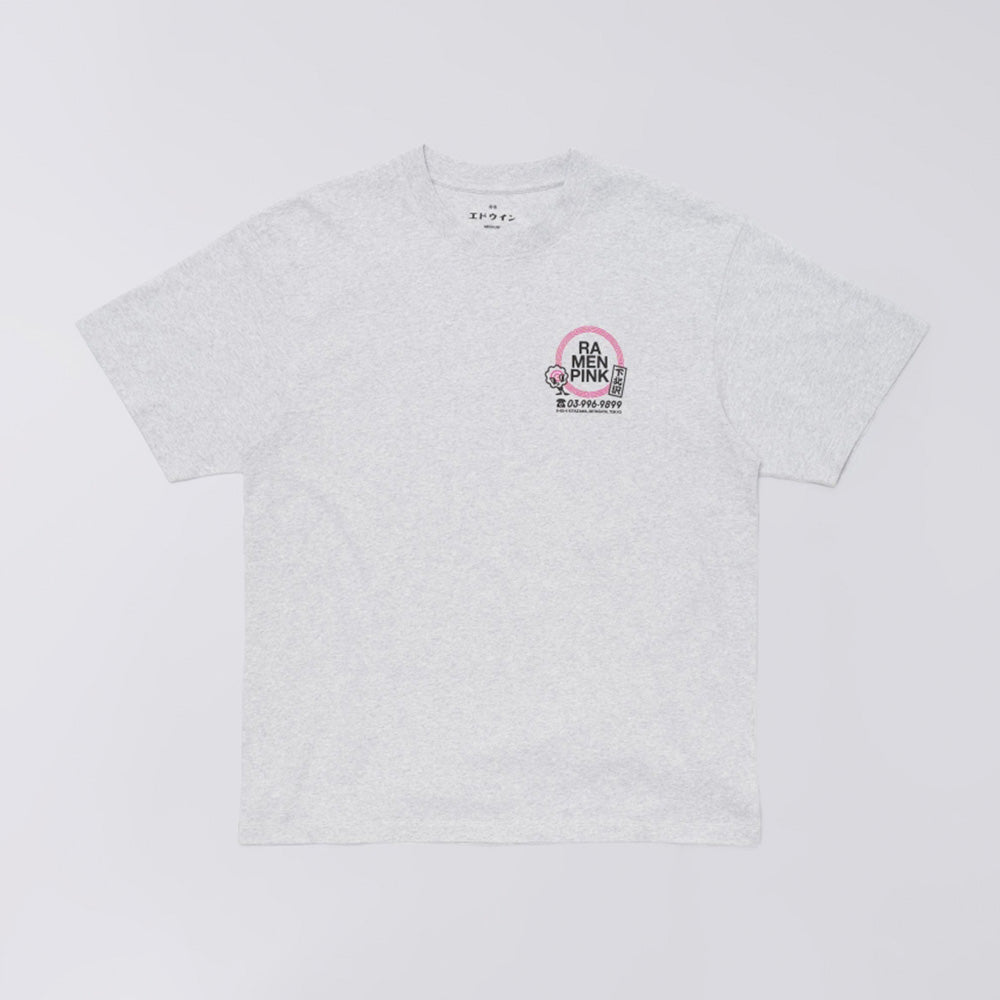 Ramen Pink T-Shirt - Grey Marl