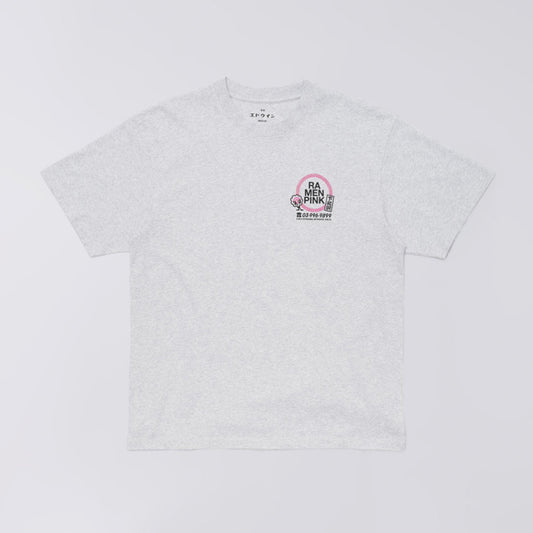 Ramen Pink T-Shirt - Grey Marl
