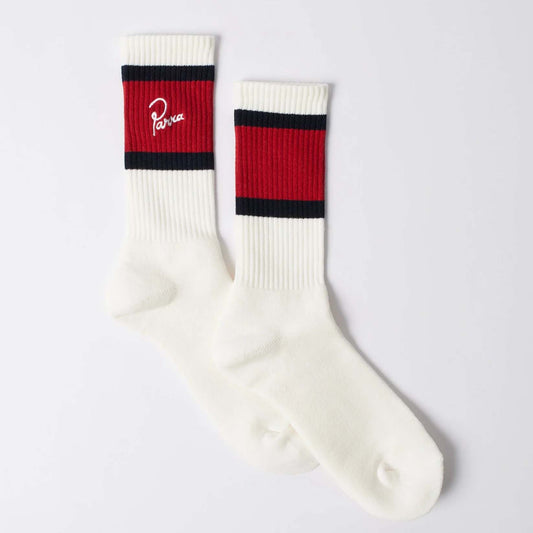 Signature Striped Crew Socks - Red