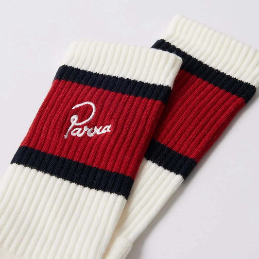 Signature Striped Crew Socks - Red
