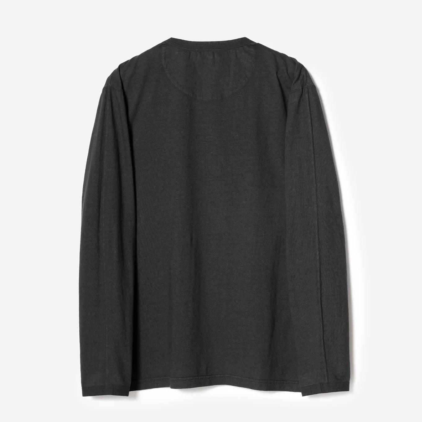 7208 Cotton Hemp Henley LS T-Shirt - Black
