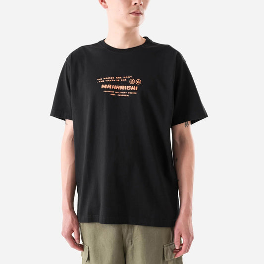 7262 Japanese Menko Card T-Shirt - Black