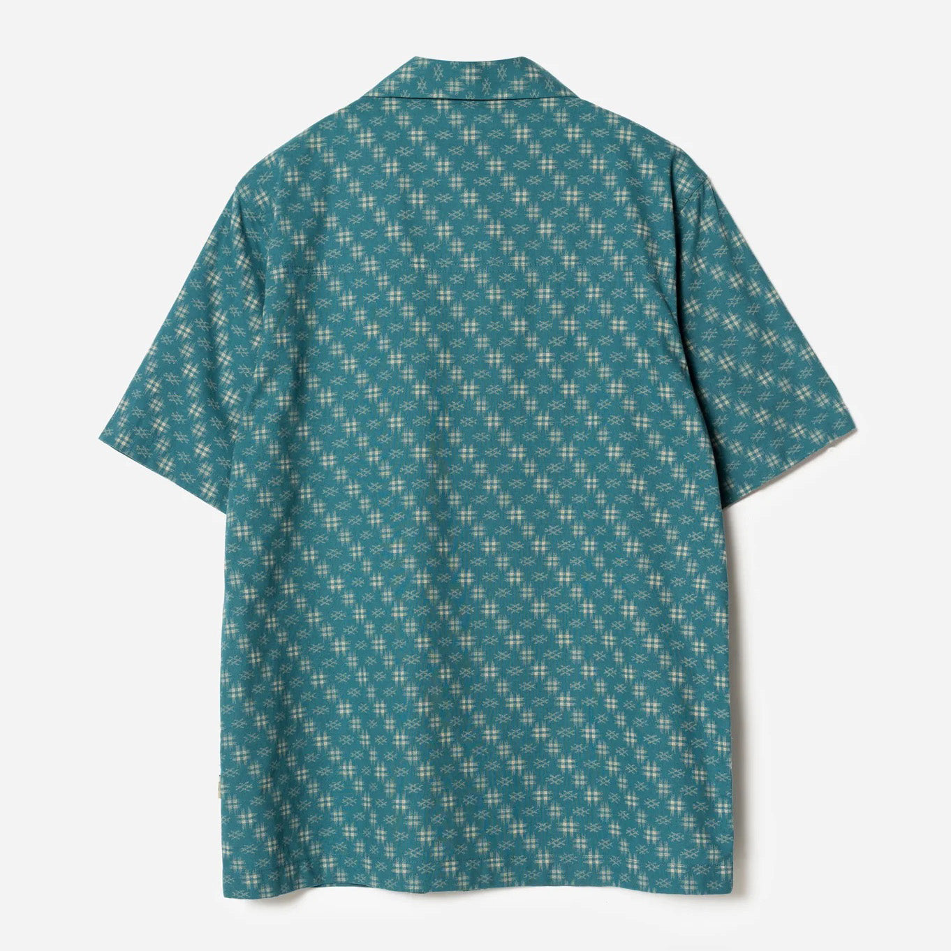 7320 Kasuri Cuban Collar Shirt - Aizome Blue