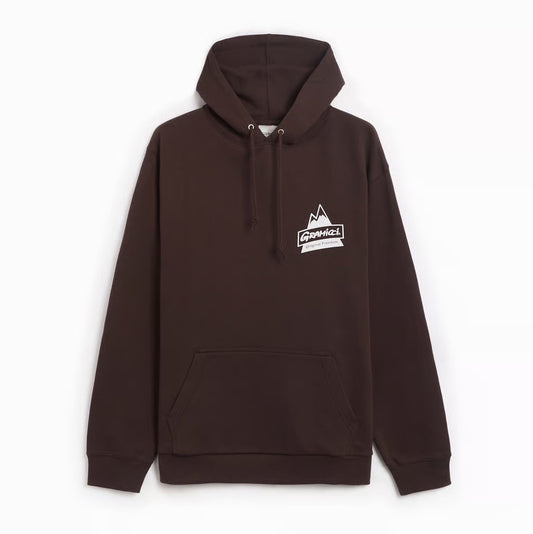 Peak Hooded Sweatshirt - Deep Brown
