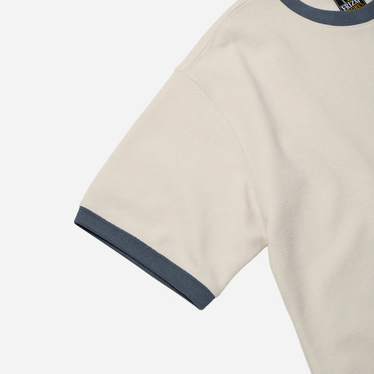 Terry Ringer Half Tee - Cream