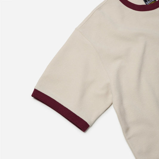 Terry Ringer Half Tee - White